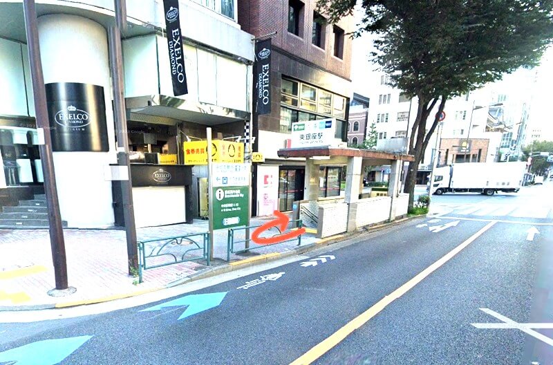 RIZAP（ライザップ）銀座店までの徒歩経路