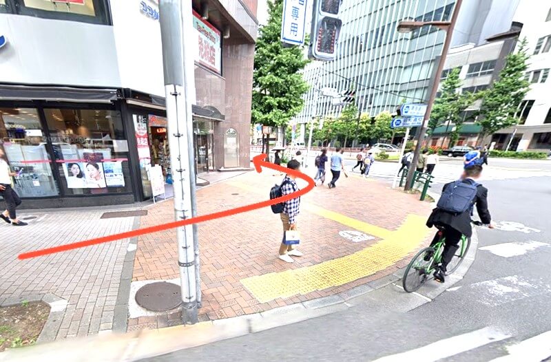 RIZAP（ライザップ）銀座店までの徒歩経路