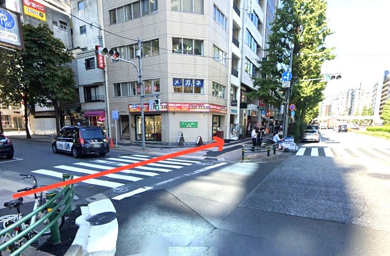 RIZAP（ライザップ）銀座店までの徒歩経路