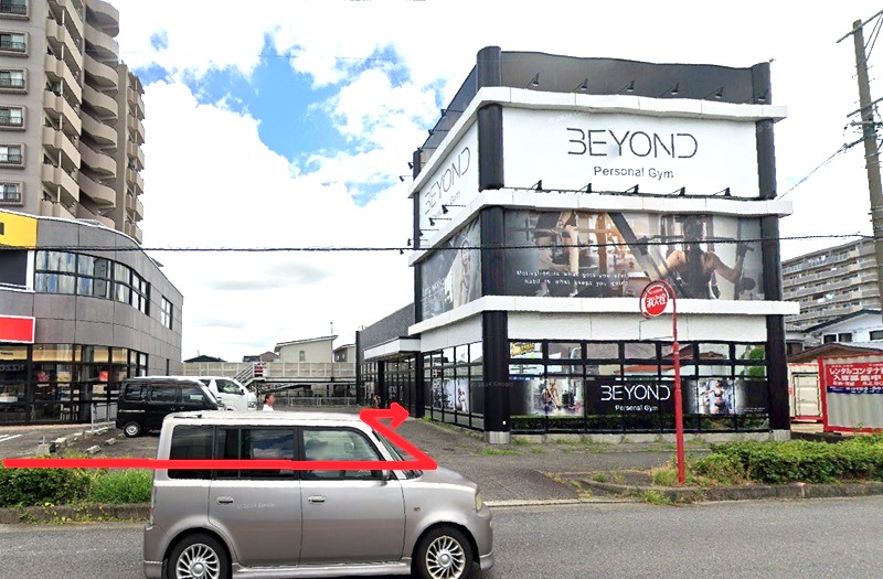 BEYOND（ビヨンド）岡崎店までの徒歩経路