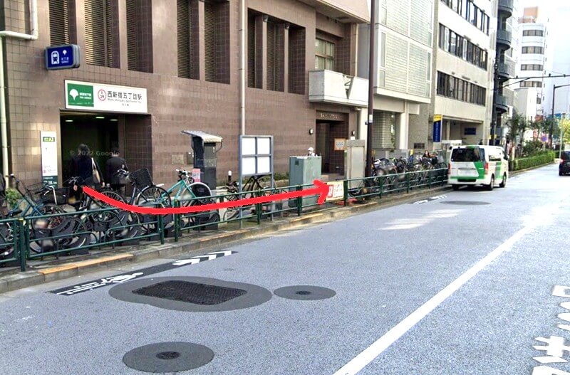 GOODLIFEGYM（グッドライフジム）西新宿五丁目店までの徒歩経路