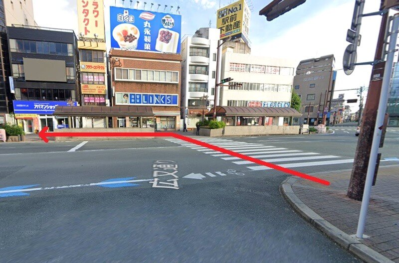 RIZAP（ライザップ）久留米店までの徒歩経路