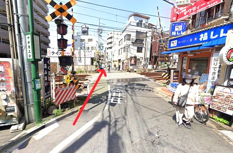 GOODLIFEGYM（グッドライフジム）中井駅前店までの徒歩経路