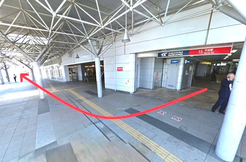 BEYOND（ビヨンド） 守谷店までの徒歩経路