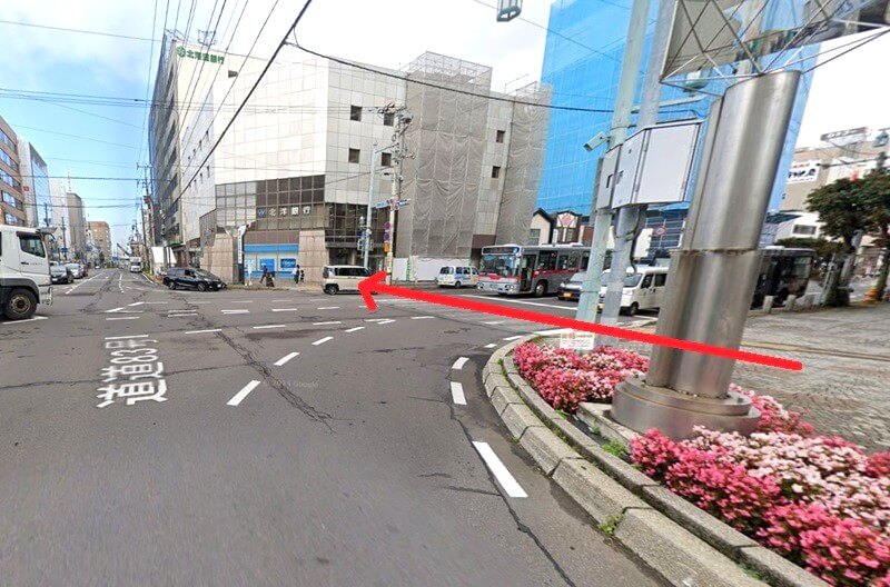 BEYOND（ビヨンド）函館店までの徒歩経路