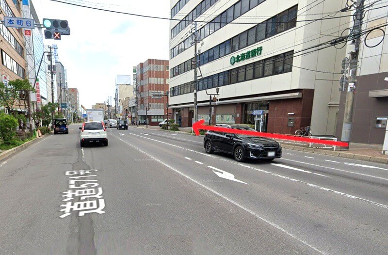 BEYOND（ビヨンド）函館店までの徒歩経路