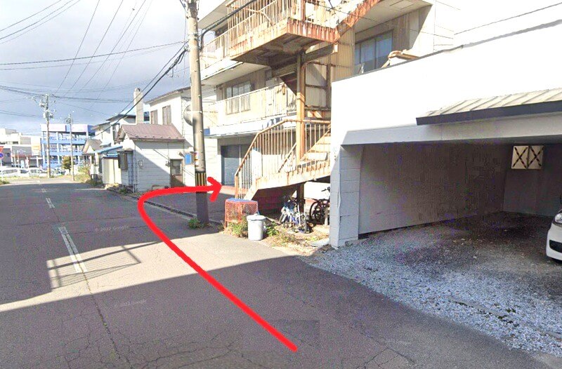 BEYOND（ビヨンド）函館店までの徒歩経路