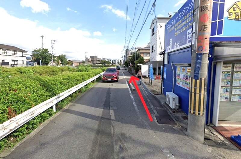 HPER(ハイパー)寝屋川店までの徒歩経路